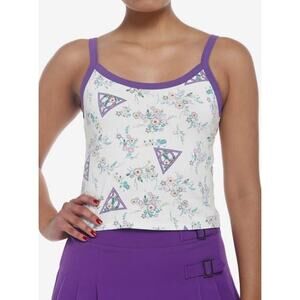 Harry Potter Deathly Hallows Floral Crop Cami Juniors Large Hot Topic Tank Top